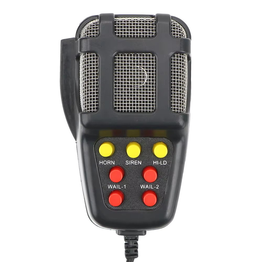 12V 100W Mikrofon-PA-System mit Notfallverstärker und Autohupe in Schwarz - Bild 4