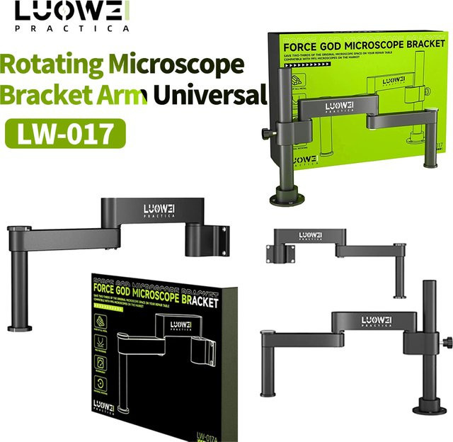 Luowei LW-017 Universeller 360 Grad drehbarer Mikroskop-Klappständer in Schwarz - Bild 1