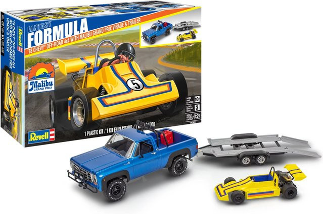 Revell Chevrolet 78 Chevy 4x4 Pickup with Go-kart, Modellbau, 1:25 - Bild 1