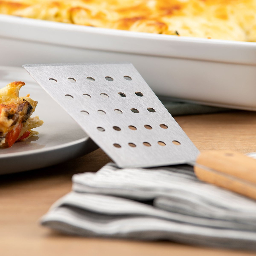 Fackelmann Lasagneheber FAIR aus Edelstahl und Holz in Silber - Bild 3