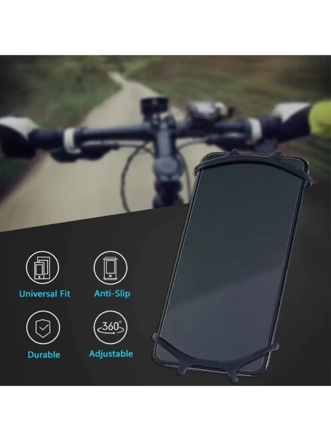 Stoßfeste Silikon-Fahrrad-Handyhalterung in Schwarz für SRAM und Garmin sowie Motorräder - Bild 6