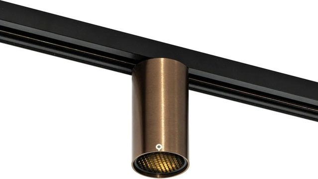 QAZQA Moderner Spot für 1-Phasen-Schienensystem in Dunkelbronze mit GU10 Fassung und 50mm Durchmesser - Bild 1