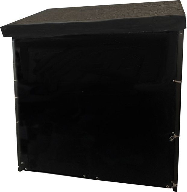 HC Garten & Freizeit Brennholzregal mit Abdeckung aus Metall in Schwarz, H x B x T: 185 x 70 x 185 cm - Bild 1