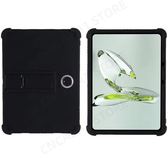 OnePlus Pad 2 Pro Silikonhülle mit Ständer in Schwarz für 12,1 Zoll Tablet-PC - Bild 1
