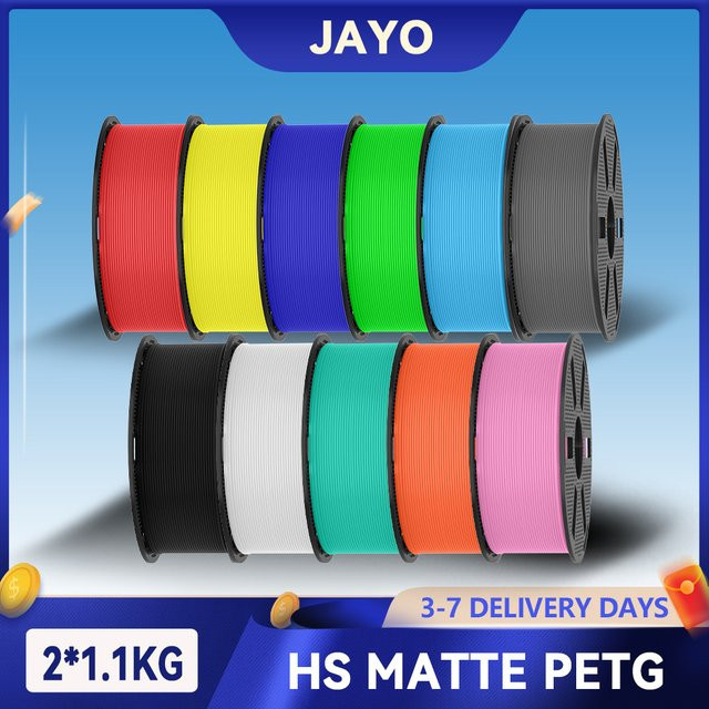 JAYO Hochgeschwindigkeits Matt-PETG Filament 1,75mm für FDM 3D-Drucker, 2,2 kg - Bild 1