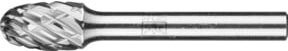 PFERD Hartmetall Hochleistungsfrässtift STEEL Tropfen TRE, Farbe: Silber, Durchmesser: 10 mm, Länge: 16 mm, Schaft-Ø: 6 mm, für Stahl - Bild 1