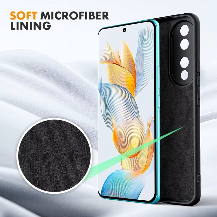 Flexible Flüssigsilikonhülle für Honor X8B, 200 Lite, Magic 7, 6 Pro und 90 Smart in Schwarz - Bild 4