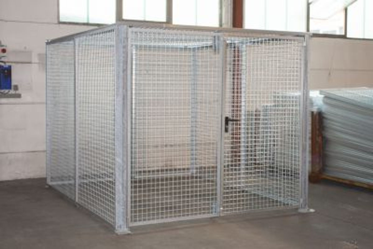 Bauer Südlohn Lagerbox LBM 3000 aus Drahtgitter, feuerverzinkt, abschließbar mit Doppelflügeltor, Baukastensystem, B/T/H: 245,0 x 588,5 x 216,0 cm - Bild 2