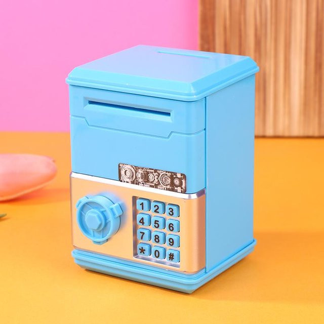 Discover Intime ATM Mini-Kasse, Passwort-Sparschwein, blau, ab 3 Jahren - Bild 1