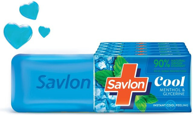 Savlon Cool Seifenstück, 5 x 120g, Menthol, Unisex - Bild 1