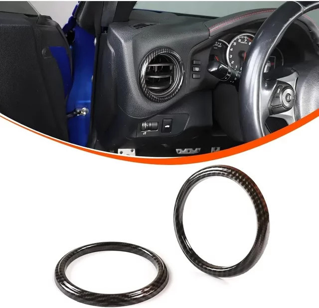 Suetlcoity Carbon Faser Dashboard Lüftungsring Abdeckung für Toyota 86 GT 86 und Subaru BRZ, Schwarz - Bild 1