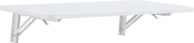 okwish Klapptisch aus MDF zur Wandmontage in Weiß, B/T/H: 80 x 40 x 18 cm - Bild 1