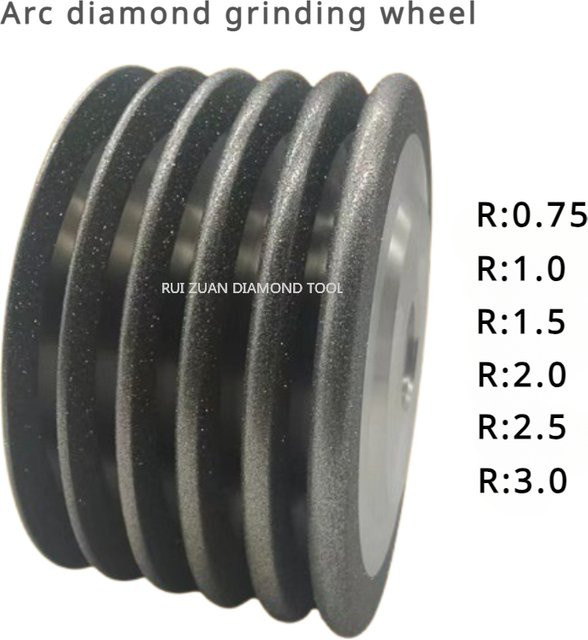 5-Zoll bogenförmige Diamant-Schleifscheibe für Schlitz-Schleifarbeiten in Grau, Durchmesser: 125,0 mm, Breite: 20,0 mm - Bild 1