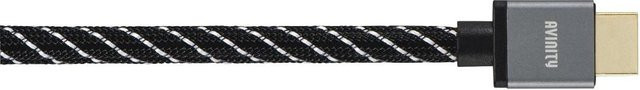 AVINITY Ultra High Speed HDMI Kabel 8K in Schwarz und Gold, vergoldet mit Gewebe, Länge: 5,0 m - Bild 1
