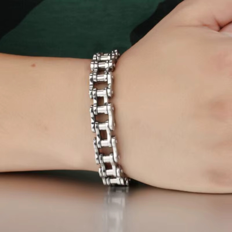 VQYSKO Biker-Kettenarmband Edelstahl, Herren - Bild 2