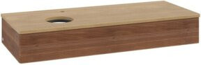 V&B Waschtischunterschrank Antao mit Frontstruktur und Beleuchtung in Eiche, B/T/H: 120 x 50 x 19 cm - Bild 1