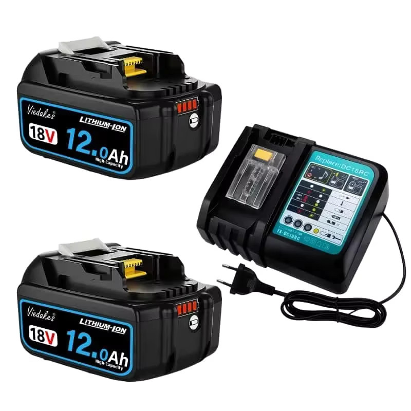 Viedakes Li-Ionen-Akku 18 V 12,0 Ah Schwarz, kompatibel mit kabellosen Makita-Werkzeugen - Bild 6