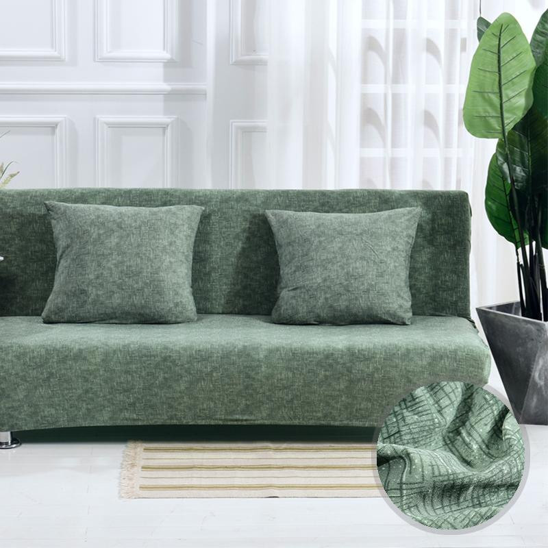 Housmife Stretch-Sofabezug mit floralem Blumenmuster in Blau, elastischer Couchbezug für Sofas ohne Armlehne oder Schlafsofas, Breite: 120-155 cm - Bild 1