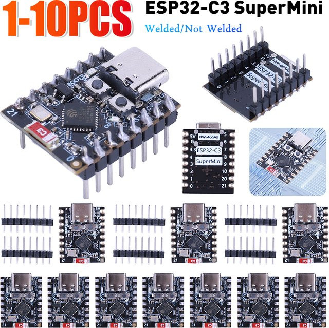 Espressif ESP32 C3 SuperMini Entwicklungsboard mit WiFi und Bluetooth in Schwarz - Bild 1