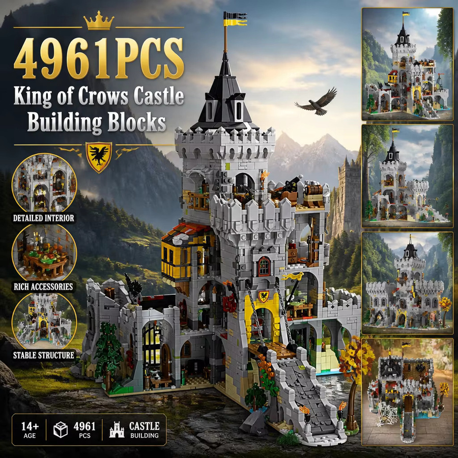 König der Krähen Mittelalterliche Burg, Klemmbausteine Set, 4961 Teile, ab 14 Jahren - Bild 3
