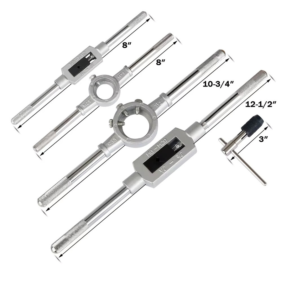Podofo 110-teiliges Gewindebohrer- und Schneideisen-Set aus Titanlegierungsstahl mit Aufbewahrungsbox für die Metallbearbeitung und Kfz-Reparatur - Bild 2