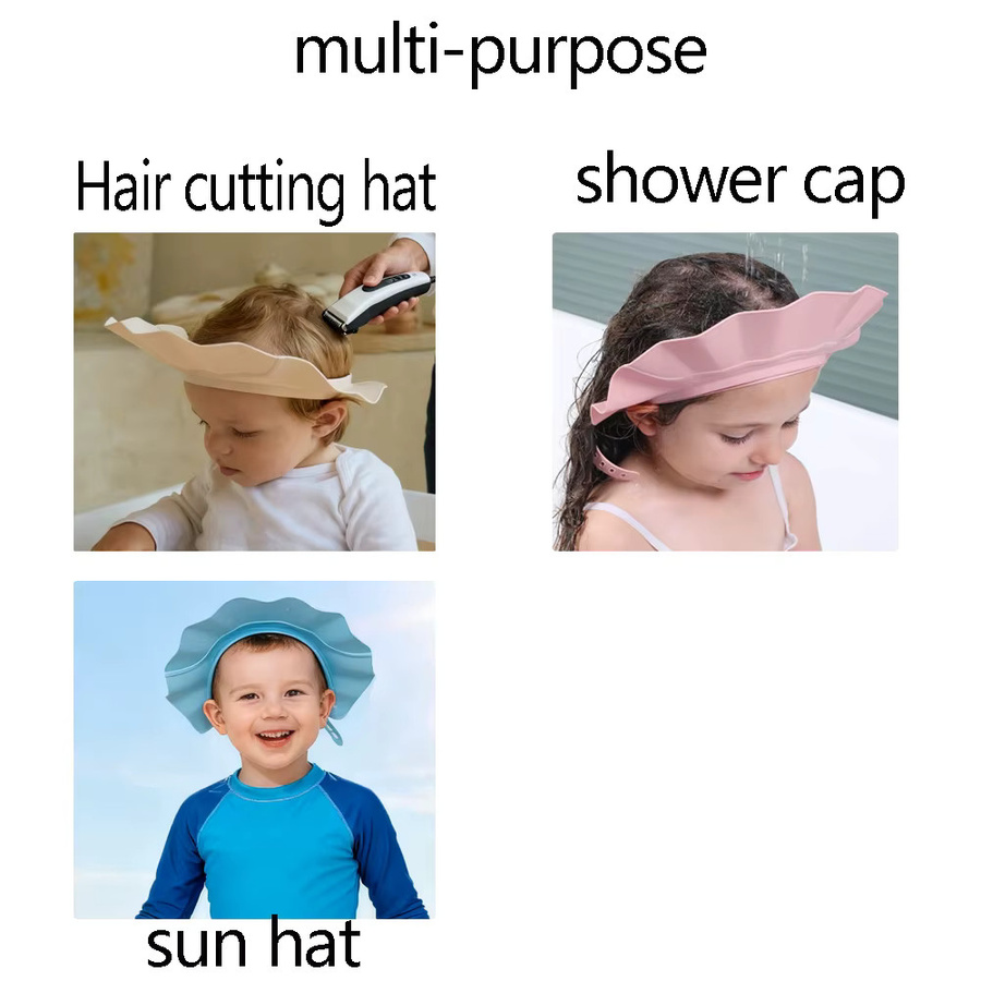 Two Dads Silikon Shampoo Kappe für Babys und Kinder in Blau mit Gehörschutz - Bild 3