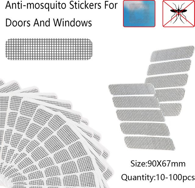 Reparatur-Set für Fenster und Türen mit Insektenschutz-Mesh und Entwässerungsloch-Patches zur unsichtbaren Reparatur von Fliegengittern - Bild 1