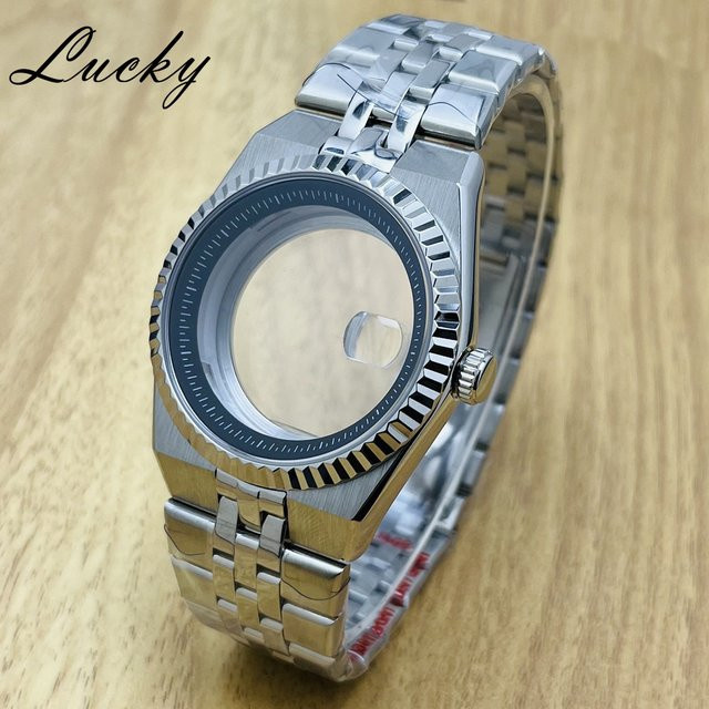 MUZHI Uhrengehäuse, 40 mm, 904L Edelstahl, Saphirglas, silber - Bild 1