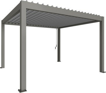 Biohort Pergola mit Lamellendach in Grau, B/T/H: 404,5 x 255 x 367,5 cm - Bild 1