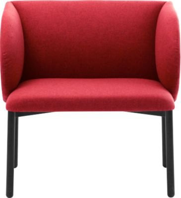 Leyform LIV Empfangssessel mit Stahlrohrgestell und Stoffbezug in Rot Melange, B: 73 cm, T: 62 cm, H: 74 cm - Bild 1