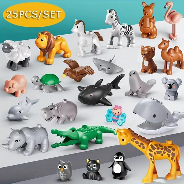 Yiran toy Bauernhof Serie Tiere Bausteine 25-teiliges Set - Bild 1