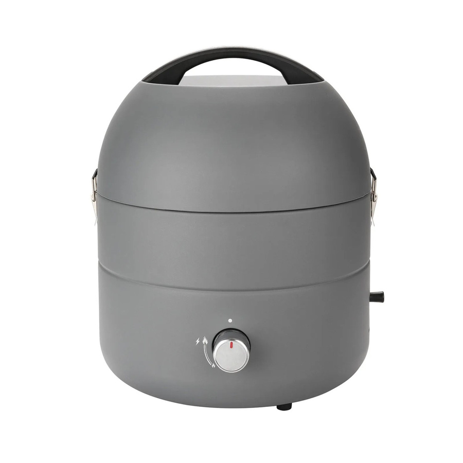 Taino Grill-to-Go Portabler Gasgrill für Camping und Unterwegs in Grau mit Edelstahl-Komponenten und Piezo-Zündung - Bild 2