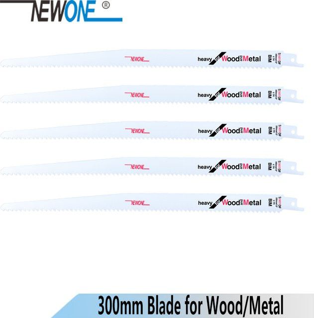 NEWONE Stichsägeblätter und Säbelsägeblätter Set für Holz und Metall, 300 mm, Silber - Bild 1
