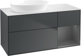 V&B Waschtischunterschrank Finion in Mattblau lackiert, Breite: 120 cm, Tiefe: 50,1 cm, Höhe: 50,1 cm - Bild 1