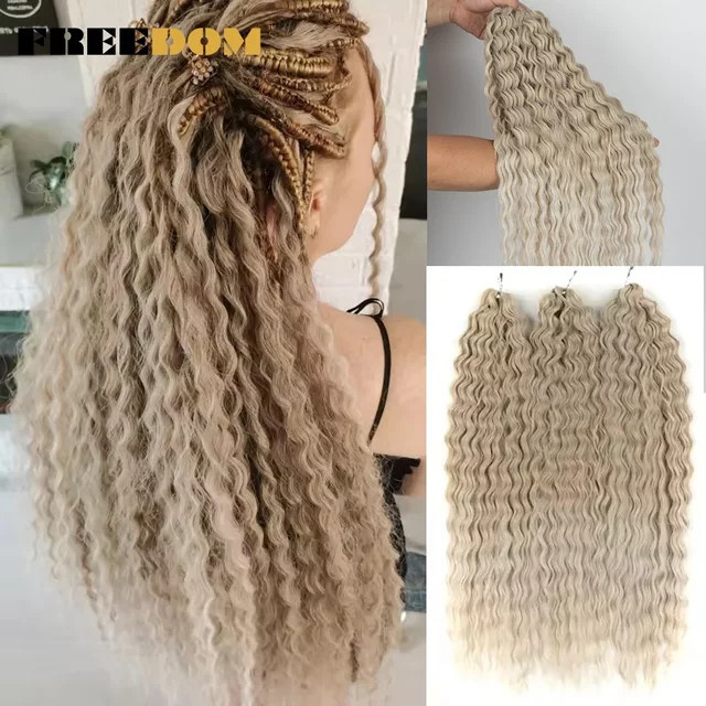 Ariel Twist-Häkelhaar Wasserwellen, 55,9 cm, 300 g, Ombre-Blond - Bild 1