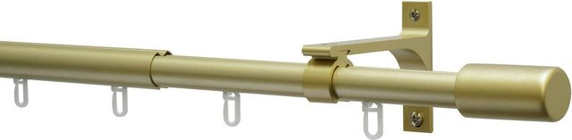 Gardinia Gardinenstangen-Set Thasos aus Metall, Gold, ausziehbar, Durchmesser: 19/22 mm, Breite: 190-360 cm - Bild 1