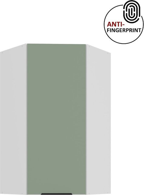 ARIA Eckhängeschrank Aquamarin matt mit Anti Fingerprint Oberfläche, Breite: 60 cm, Höhe: 90 cm - Bild 1