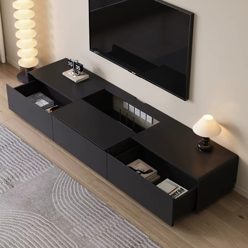 Minimalistischer TV-Ständer von DUTRIEUX als Aufbewahrungs-Organizer für dein Wohnzimmer, MDF, Matt, Farben: Weiß oder Schwarz, B/T/H: 40,0 x 35,0 cm - Bild 3