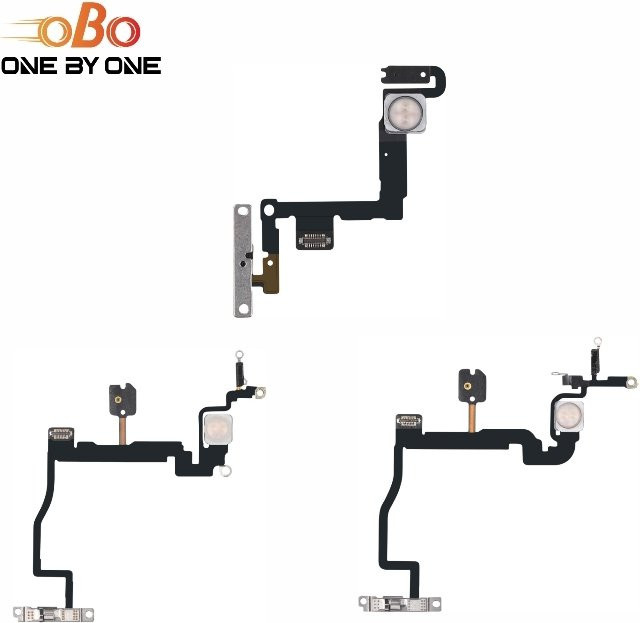 Netzschalter und Steuerschalter Ein/Aus mit Blitzlicht-Mikrofon-Flexkabel und Halterung in Schwarz, kompatibel für iPhone 11, 11 Pro und 11 Pro Max Ersatzteil - Bild 1