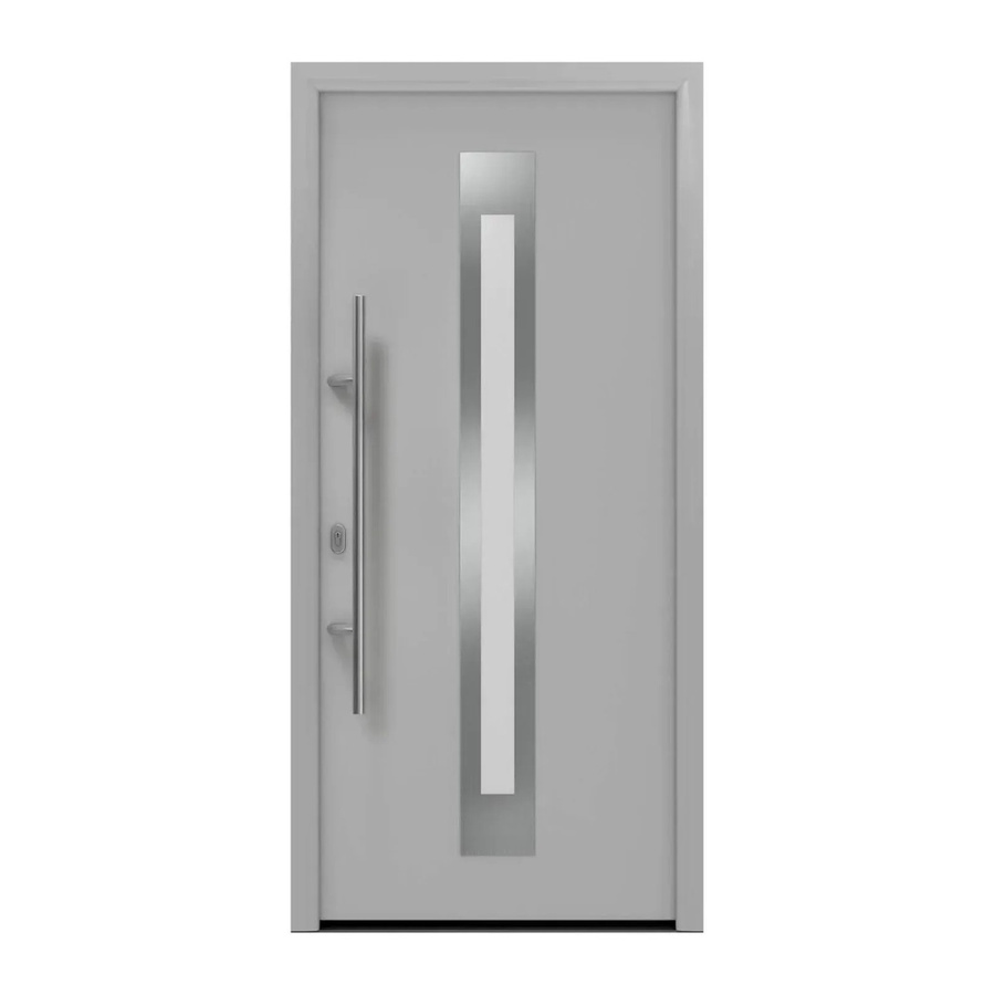 EcoStar Haustür Isopro IP 770S in Weißaluminium mit Glaseinsatz, B: 110 cm, H: 210 cm, DIN Links - Bild 2