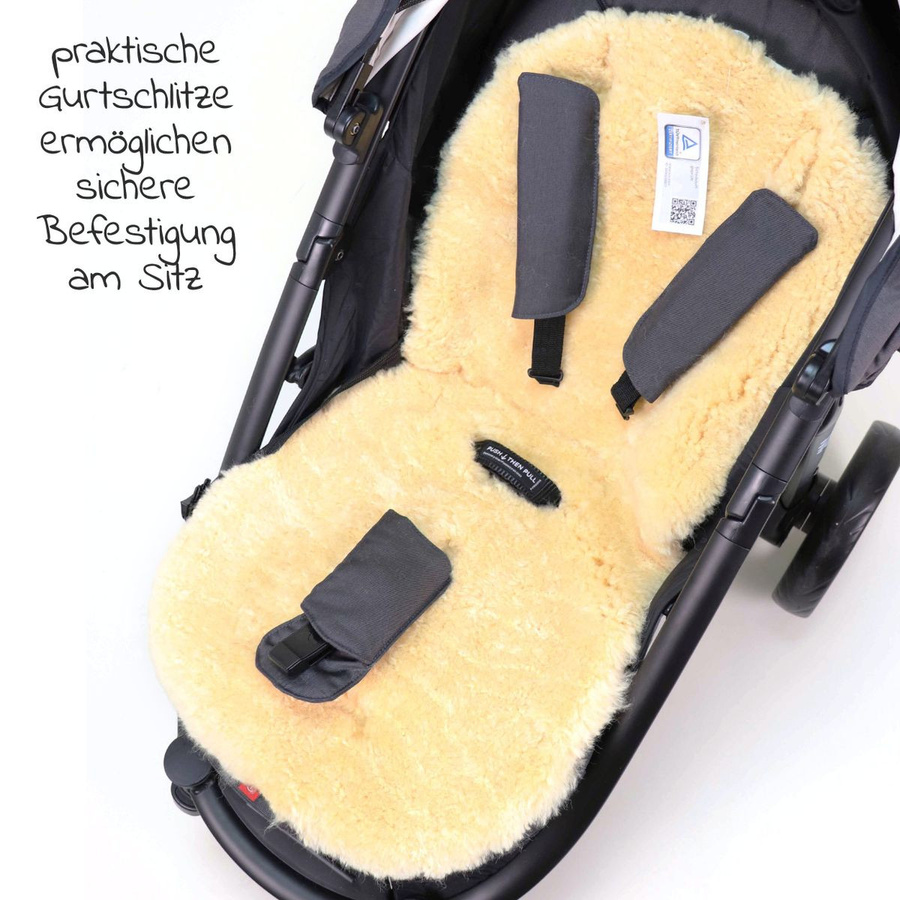 Kaiser Lammfellauflage medizinisch für Joie-Kinderwagen in Beige mit Oeko-Tex Standard 100 - Bild 4