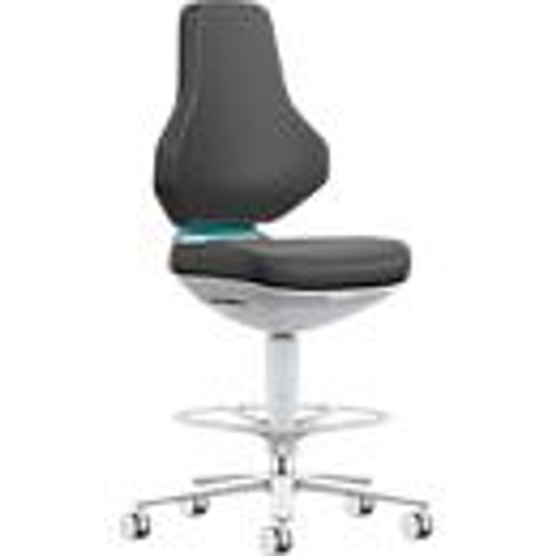 Bimos Hightech- und Reinraumdrehstuhl Texon 4 Skintec schwarz mit Sitz-Stopp-Rollen und Fußring - Bild 2