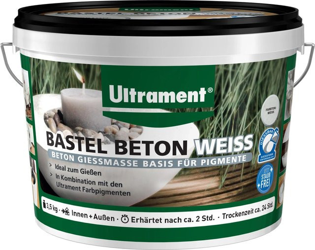 Ultrament Bastel Beton in Weiß, 3,5 kg - Bild 1