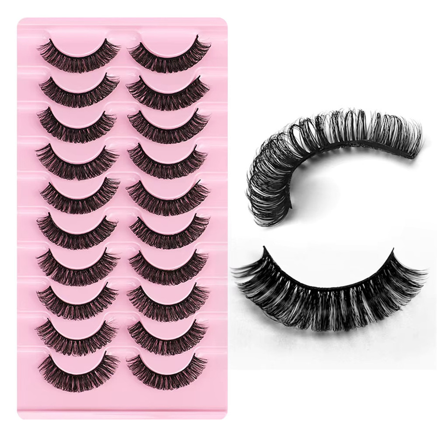 JIEFUXIN Künstliche Wimpern 3D Volumen, 10 Paar, Unisex - Bild 2