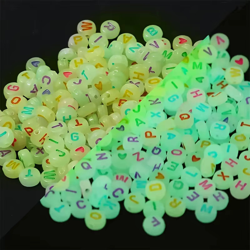 QYWCTZ Buchstabenperlen leuchtend, 4 * 7 mm - Bild 2
