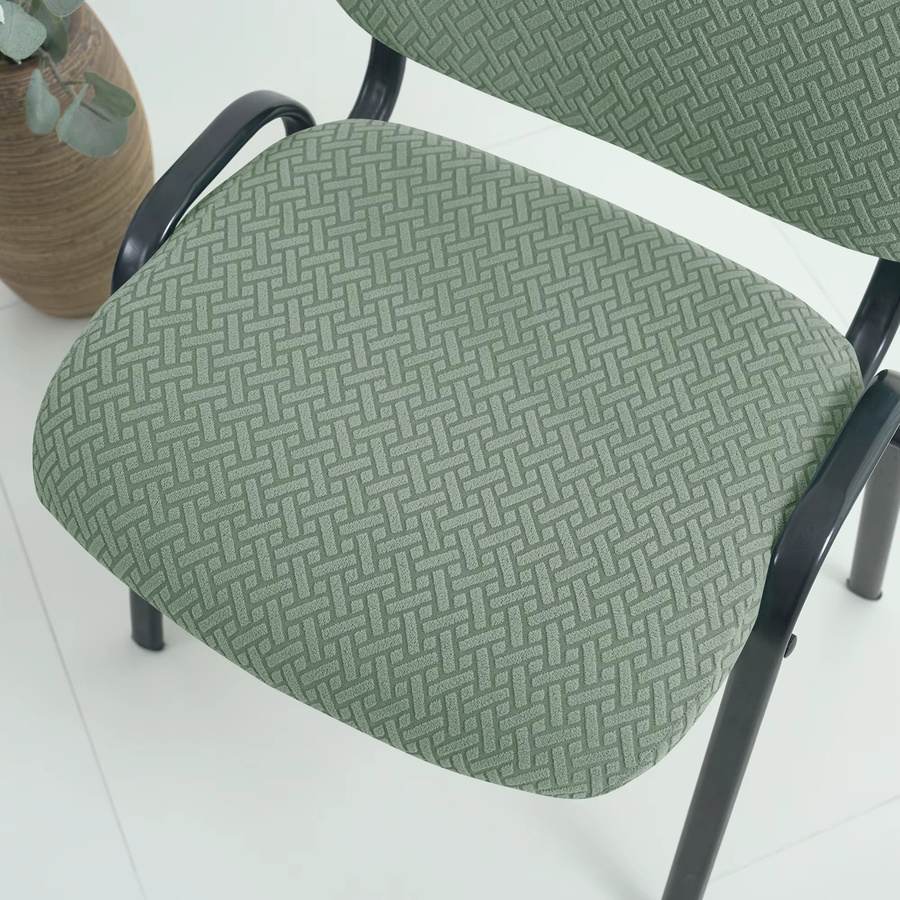 Yupartex Jacquard Stuhlbezüge mit elastischem Band für Esszimmerstühle und Computerstühle, einfarbig und modern - Bild 3