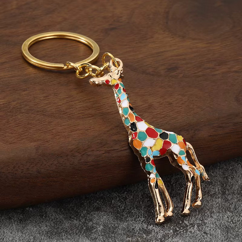 Noter Schlüsselanhänger Giraffe, Metall, Unisex, Gold, Silber - Bild 1