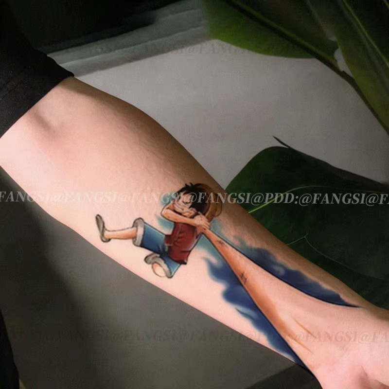 Bandai One Piece Luffy Stretch Arm, Tattoo-Aufkleber, Unisex - Bild 3