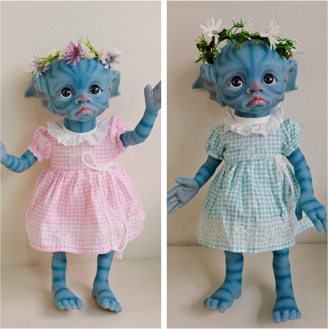 NPK Fantasy Fee Elf Baby Tinky Reborn Puppe, Silikon, Rosa/Pink - Bild 1