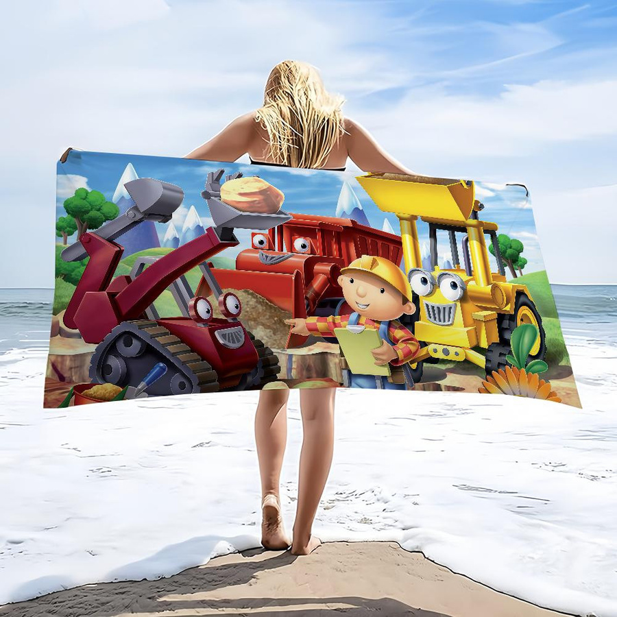 Schnelltrocknendes Handtuch von Shanika Chen mit Cartoon-Design, ideal für Strand, Pool und Reisen, Mehrfarbig, Breite: 30 cm, Höhe: 60 cm - Bild 5